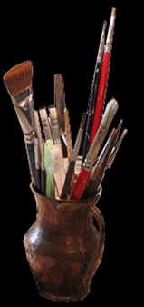 Paint brushes from the studio of Jeanne Eickhoff