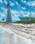 Key Biscayne Casts A Shadow, acrylic painting by Jeanne Eickhoff, © 2007 All Rights Reserved