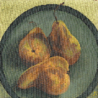 Pears On The Round,Ike'e eye: Acrylic Painting by Jeanne Eickhoff, © 2007 All Rights Reserved