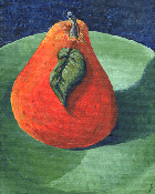 Red Pear; Ike'e eye: Acrylic Painting by Jeanne Eickhoff, © 2007 All Rights Reserved