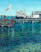 The Seaford Scallop Company, acrylic painting by Jeanne Eickhoff © 2007 All Rights Reserved